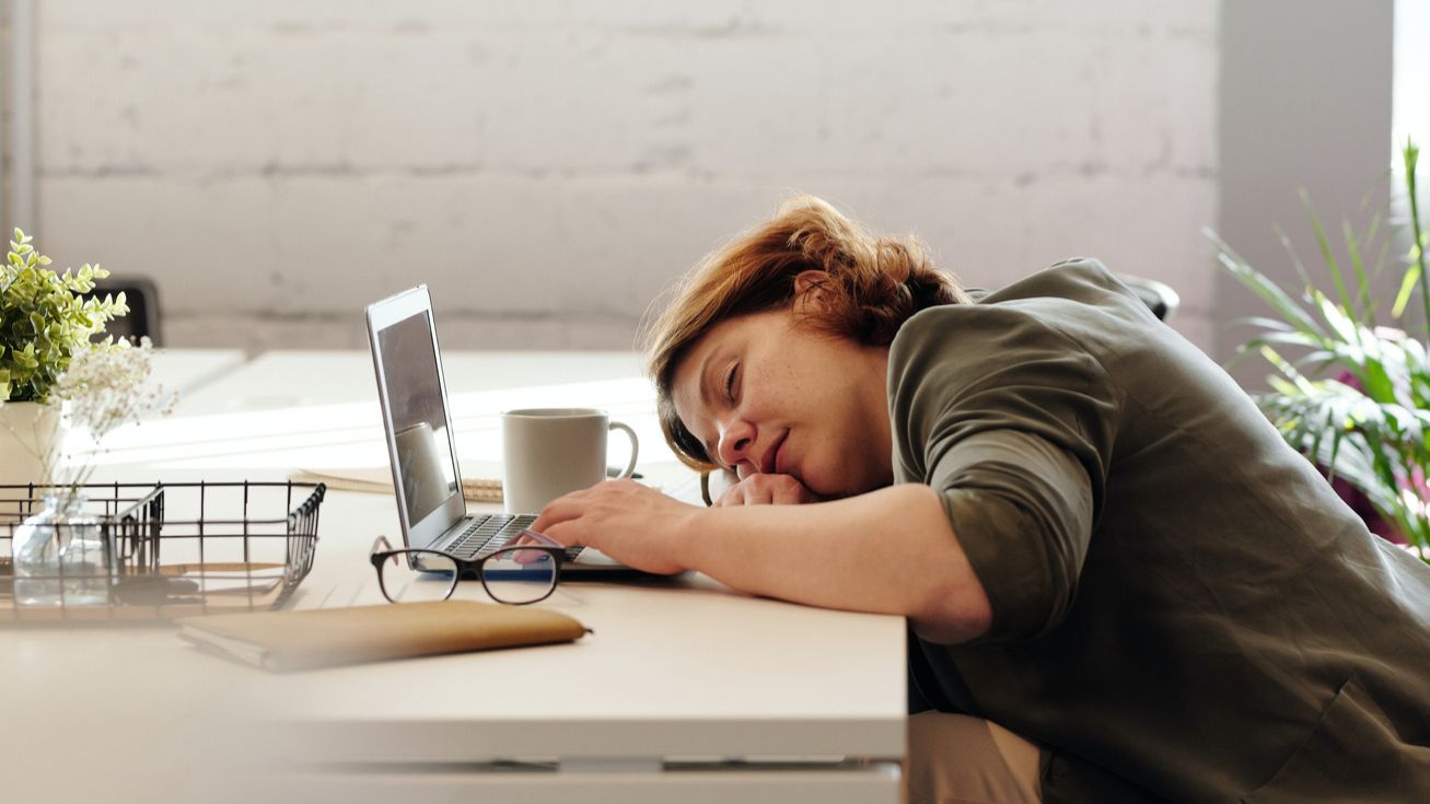 Employee sleeping