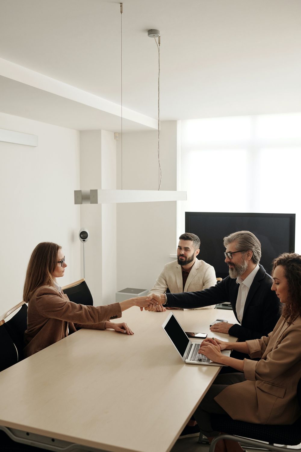 Business people shaking hands