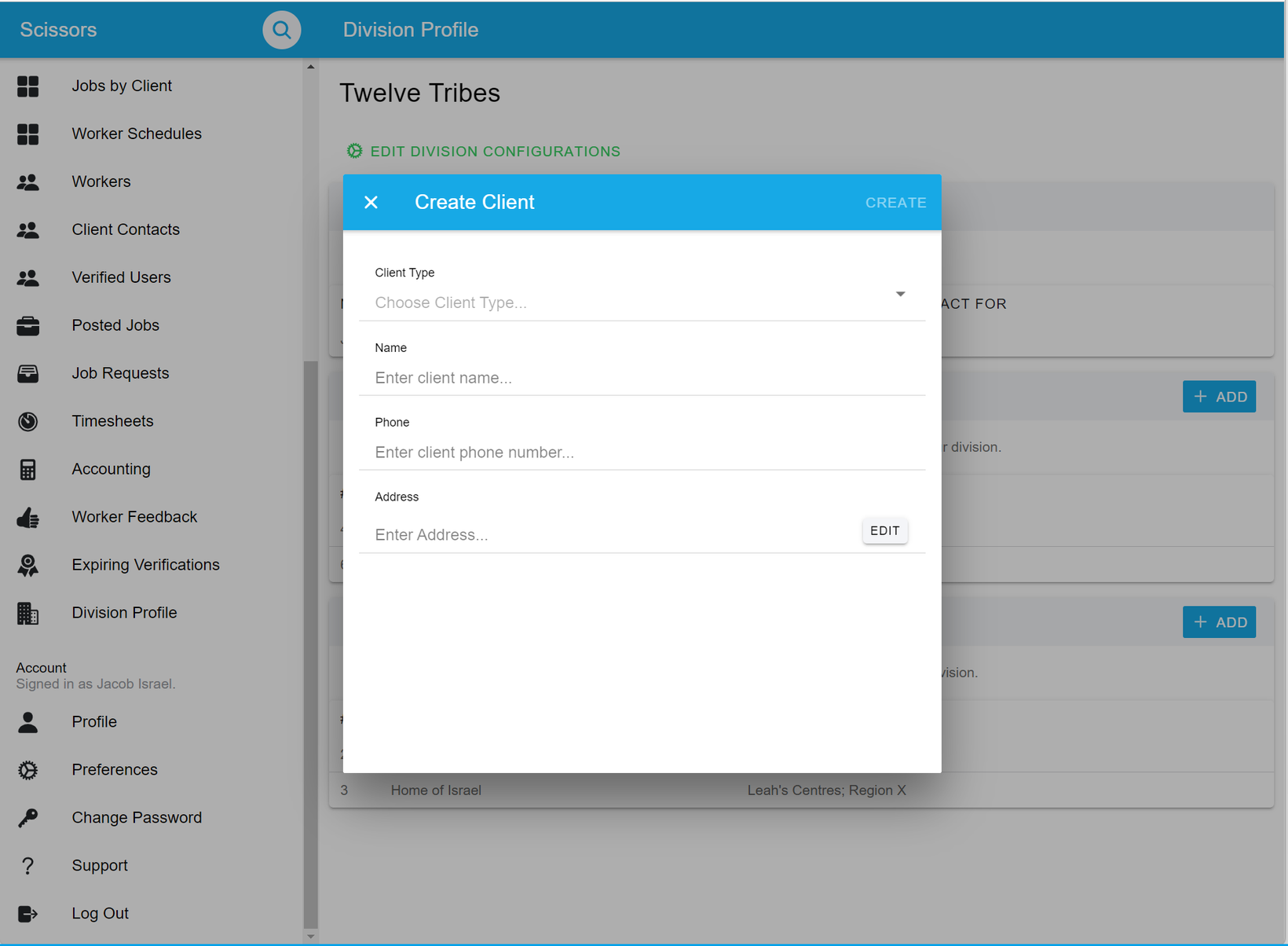 Adding new clients to Scissors 3