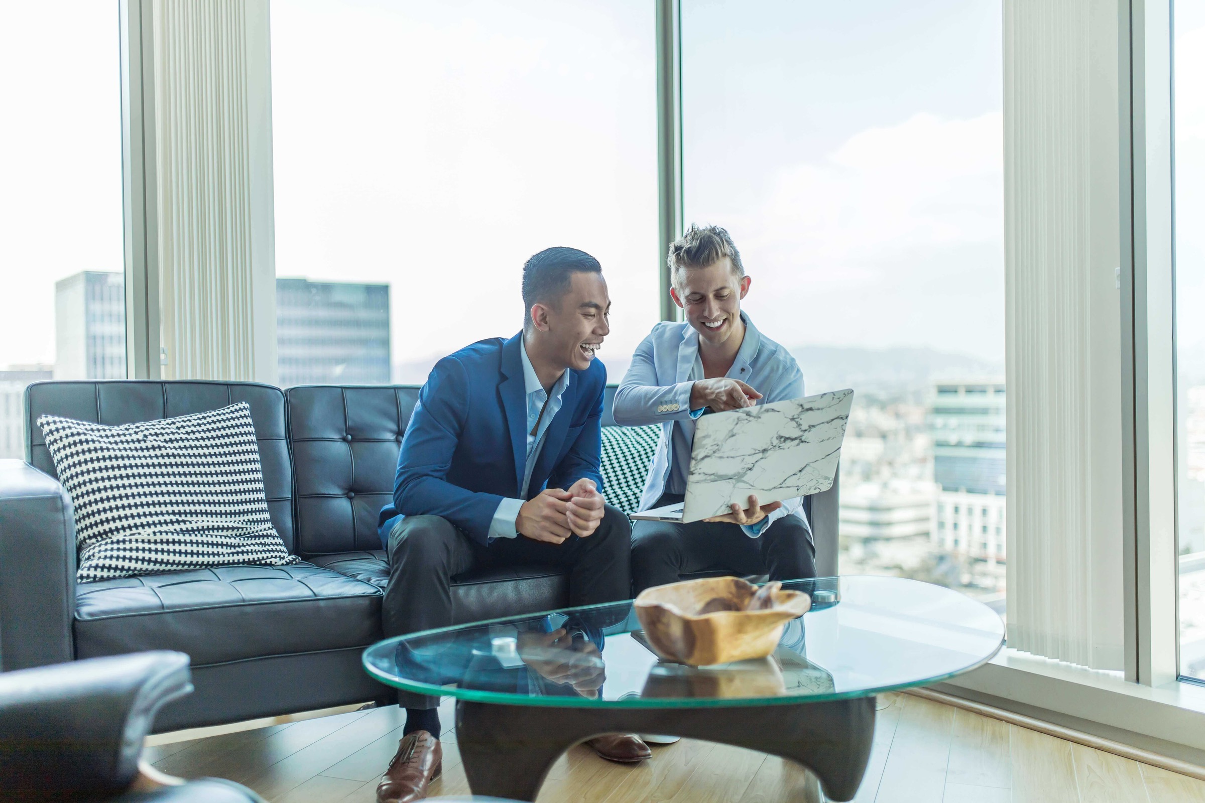 The way we communicate is changing! two men at computer