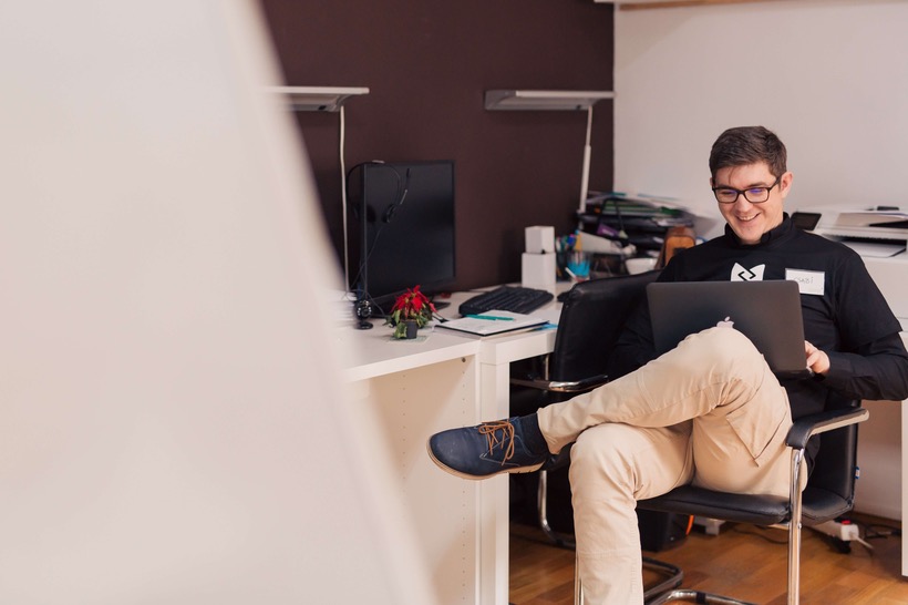 Man on computer