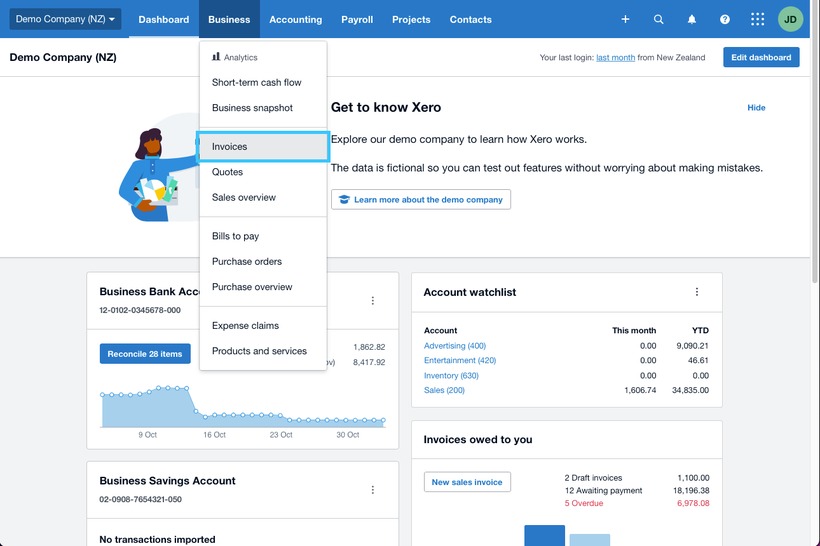Importing accounting data into Xero for invoicing 4