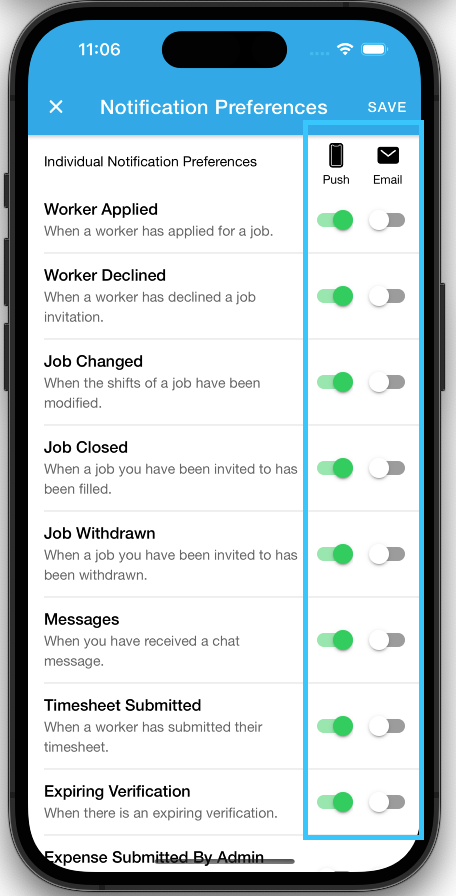 Managing your notification preferences on iPhone 4
