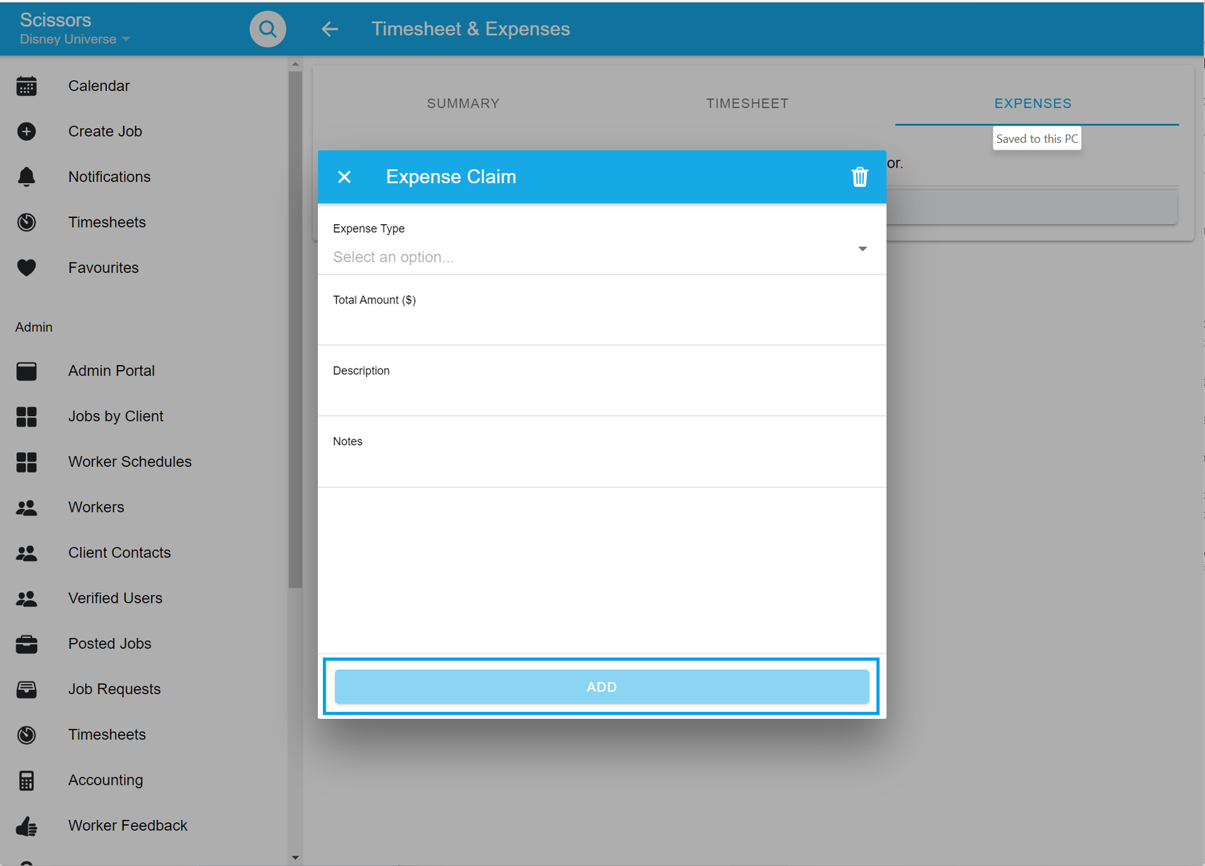 Submitting your timesheets and expense claims as a worker 5