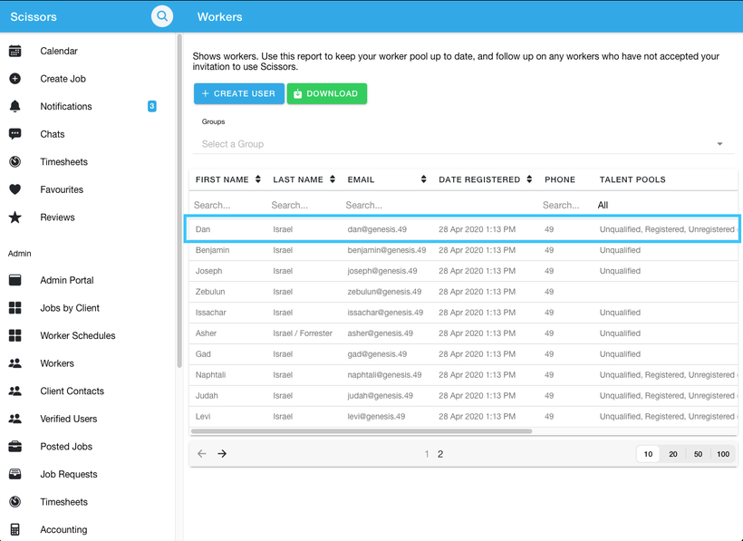 Uploading documents to a worker's profile 2