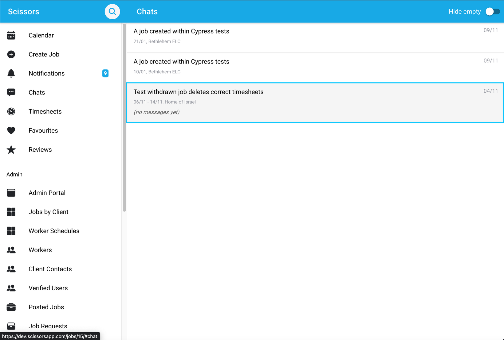 Using the Q&A feature for a job you have created 2