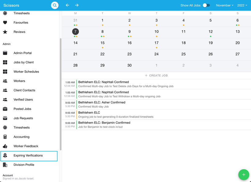 View and download the expiring verifications report 1