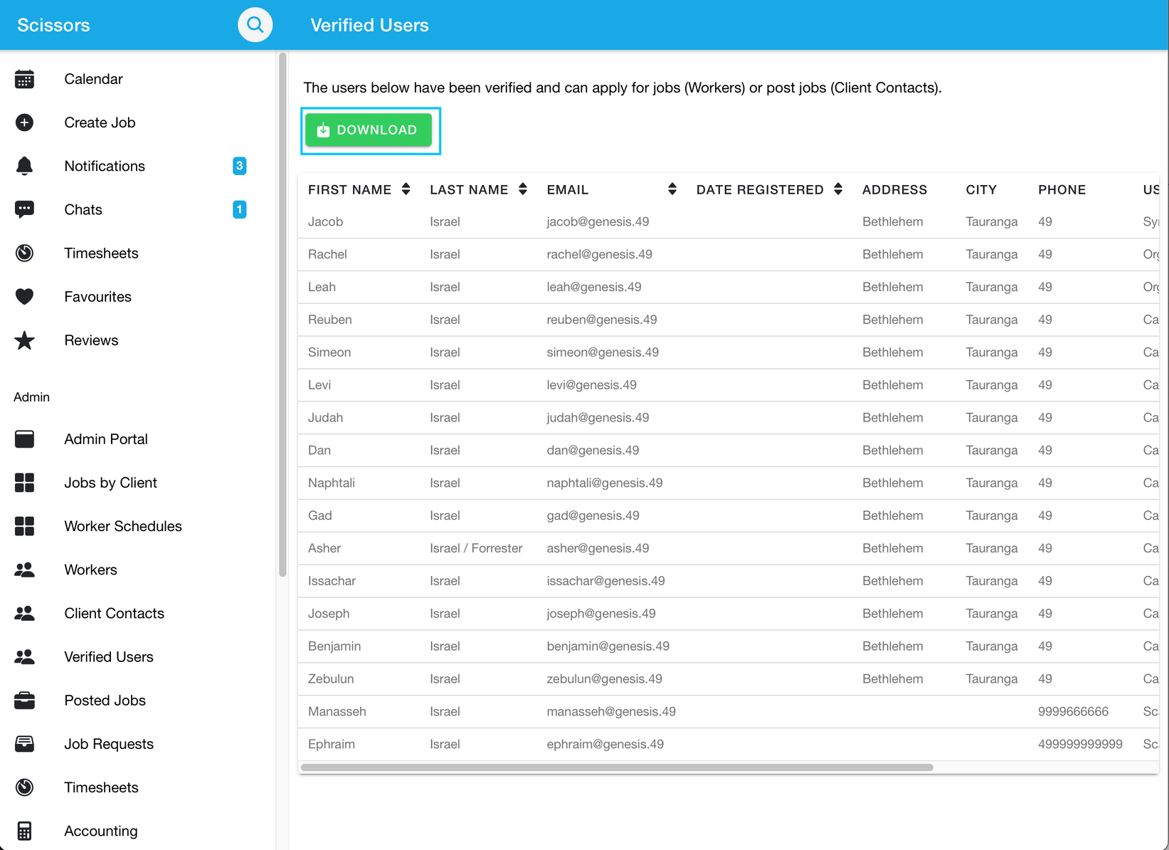 View and download the client contact report 2